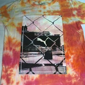 Puma t-shirt sunrise tie dye pattern